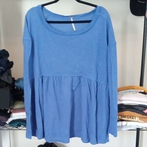 Free People Blue Women's Top
